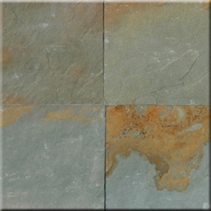 Aqua Rustic Slate Solid Polished Floor Tiles 12" x 12" - Lot of 40 Tiles