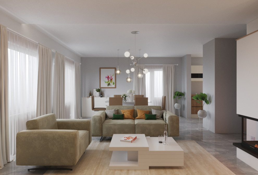 Modernes Wohnzimmer in München