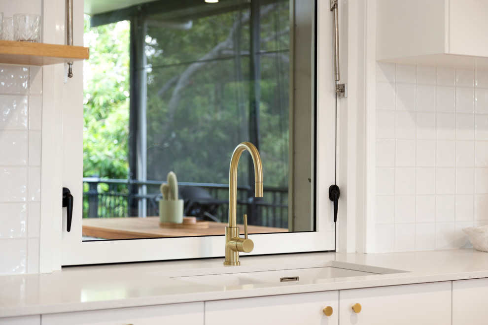 This is an example of a scandinavian kitchen in Brisbane.