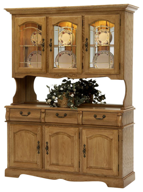 Intercon Furniture Classic Oak 60, Oak China Cabinet Hutch