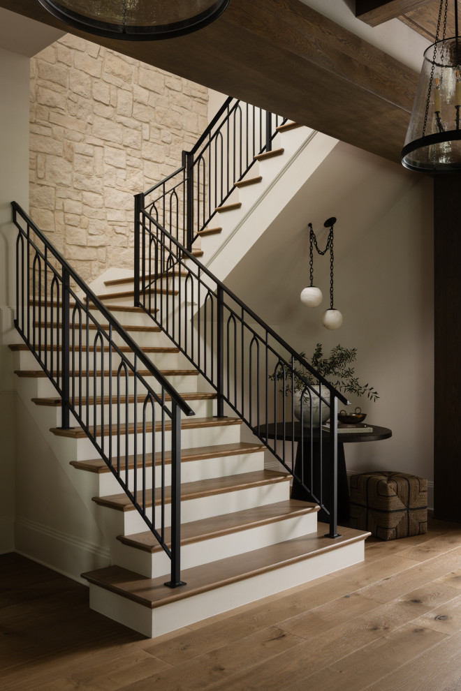 Transitional staircase photo in Orlando