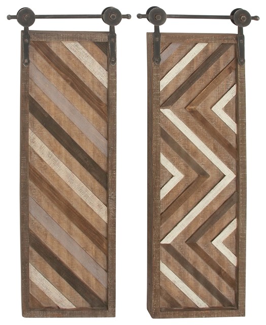 Farmhouse Brown Wood Wall Decor 59470 Farmhouse Wall Accents by Brimfield & May Houzz