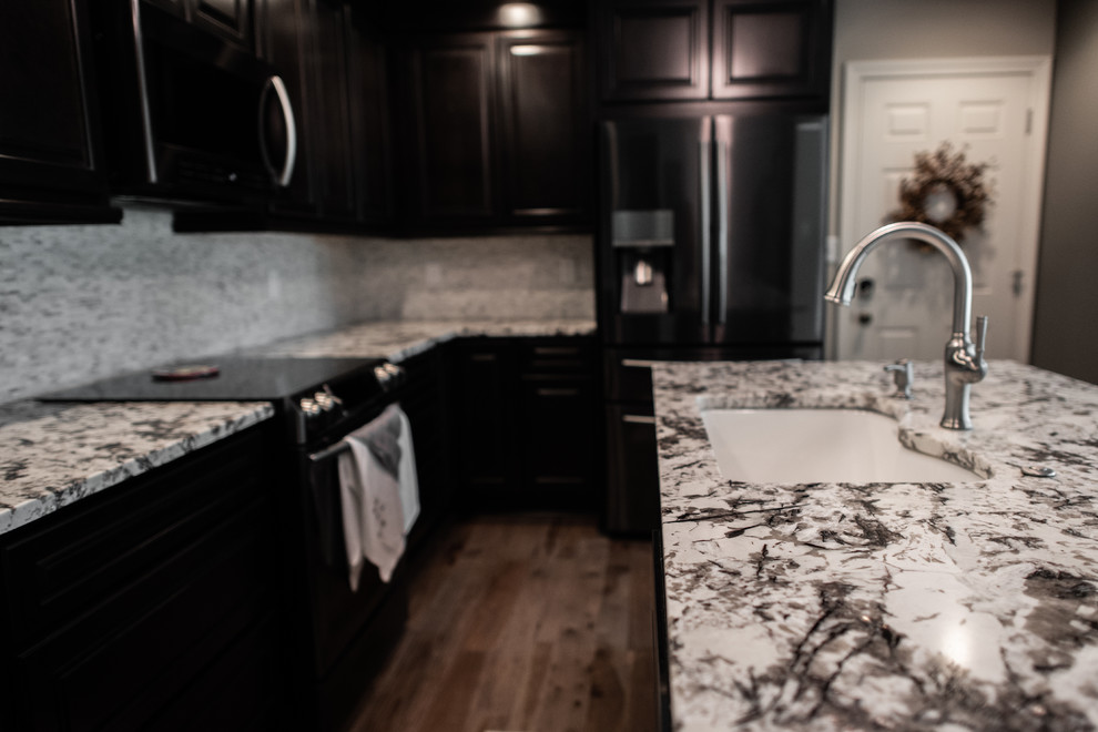 Granite countertops in kitchen remodel