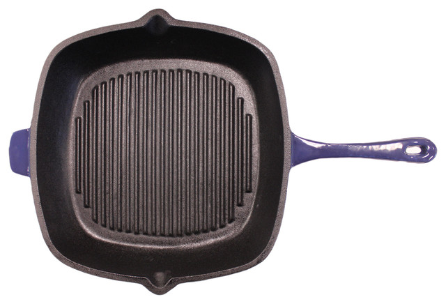 Neo 11" Cast Iron Grill Pan, Purple