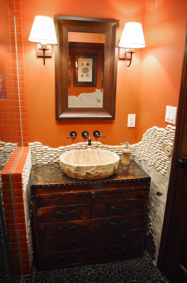 This is an example of an eclectic bathroom in Denver.