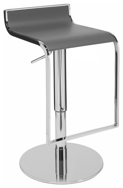 Vogue Leather Adjustable Bar Stool, Contemporary Bar Stools Leather