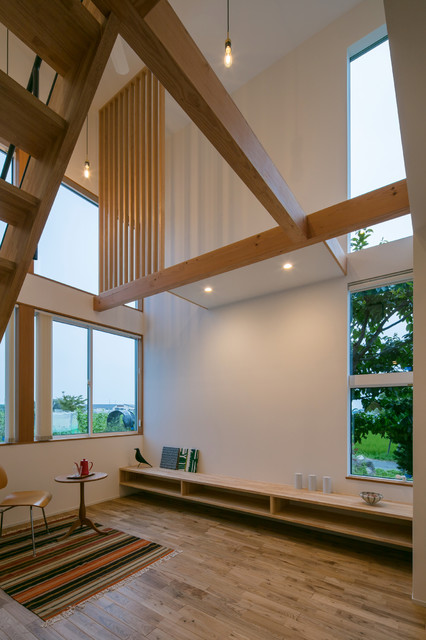 東近江の家 mid-century-wohnbereich
