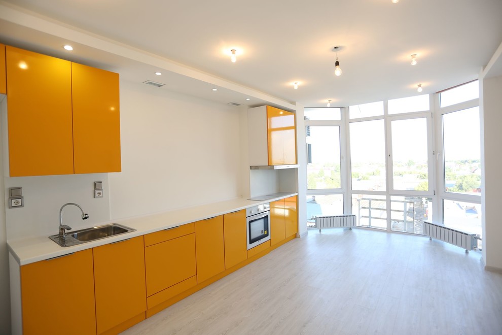 Реализация квартиры на Мичуринском в стиле минимализм. 45м2. 2016