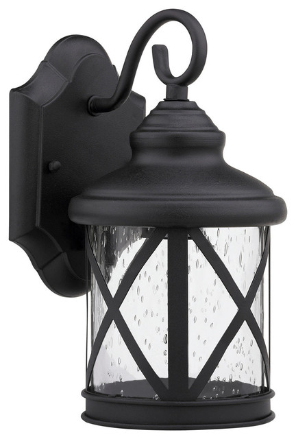 Milania Adora Transitional 1 Light Black Outdoor Wall Sconce Milania Adora Transitional 1 Light Black Outdoor Wall Sconce