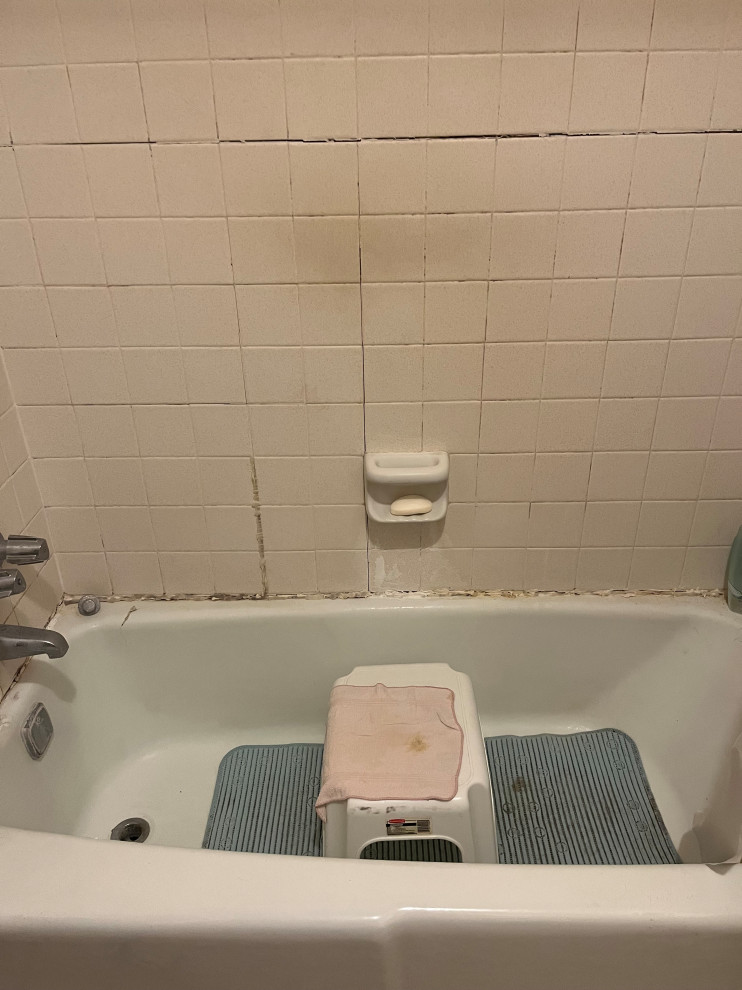 ADA  Shower build up. Before picture