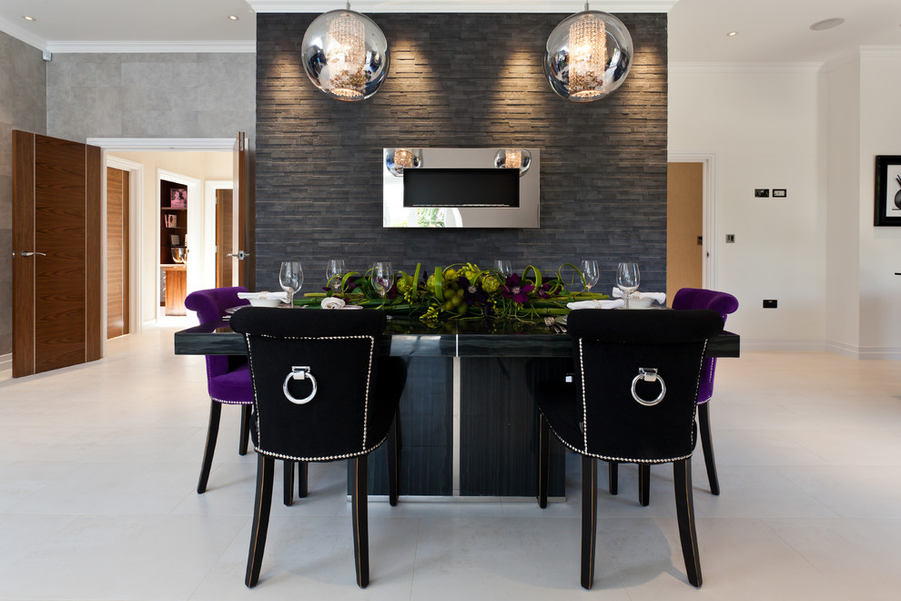Inspiration for a contemporary dining room in London.