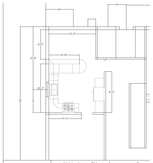 Visually integrating a standard-depth refrigerator