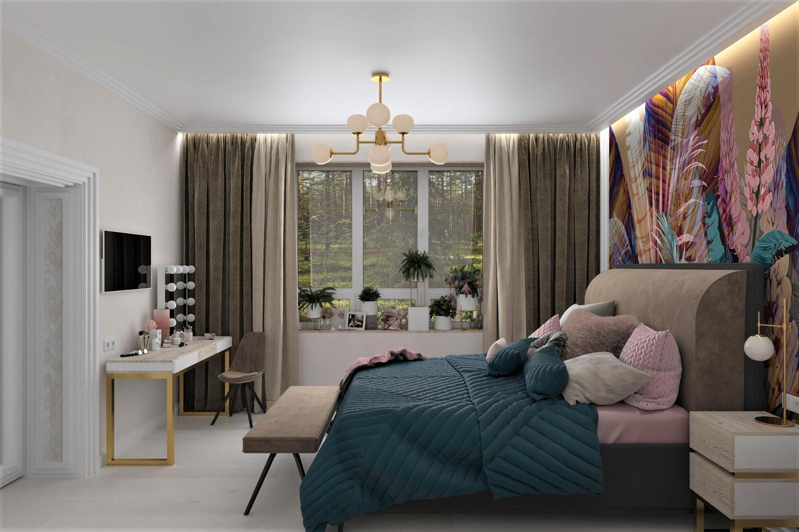 Дизайн интерьера частного дома первого этажа.