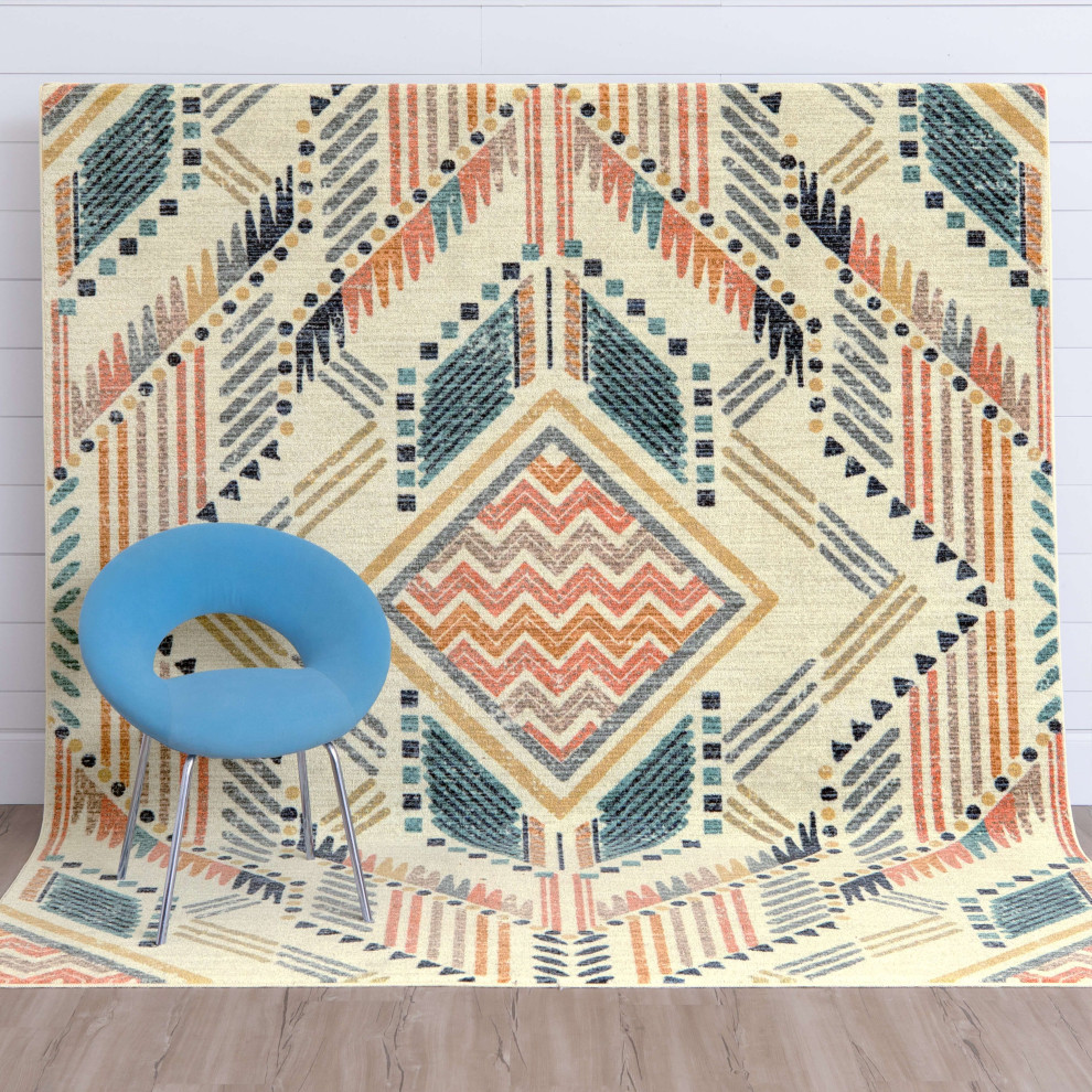 Mohawk Home Diamond Echo Natural 3' x 5' Area Rug, 8' x 10