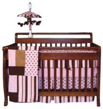 Pink Maya Crib Bedding Set (4-Piece)