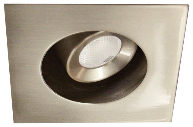 WAC Lighting LEDme Square Recessed Light, 2700K Warm White, Brushed Nickel
