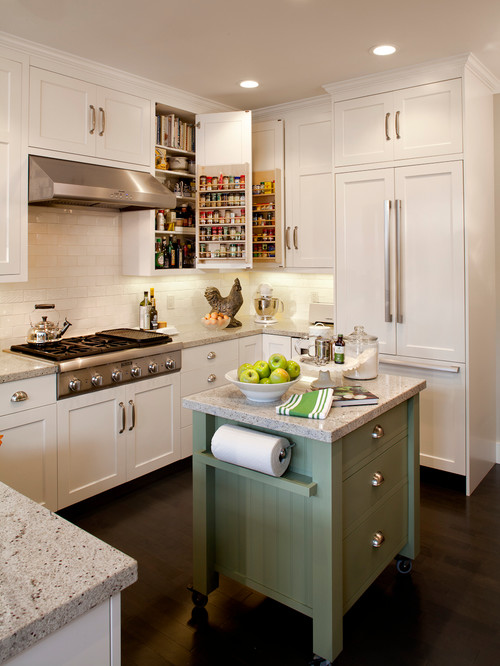 An Island Work In A Small Kitchen, Narrow Kitchen Island Dimensions