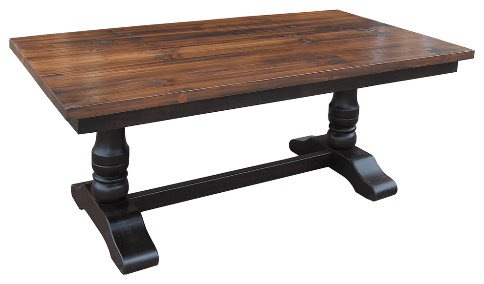 60" Double Pedestal Trestle Table - Traditional - Dining Tables - by