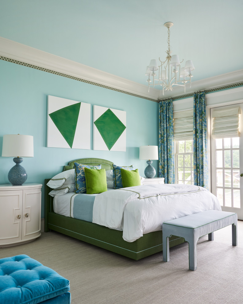 Inspiration for a beach style bedroom in Dallas.