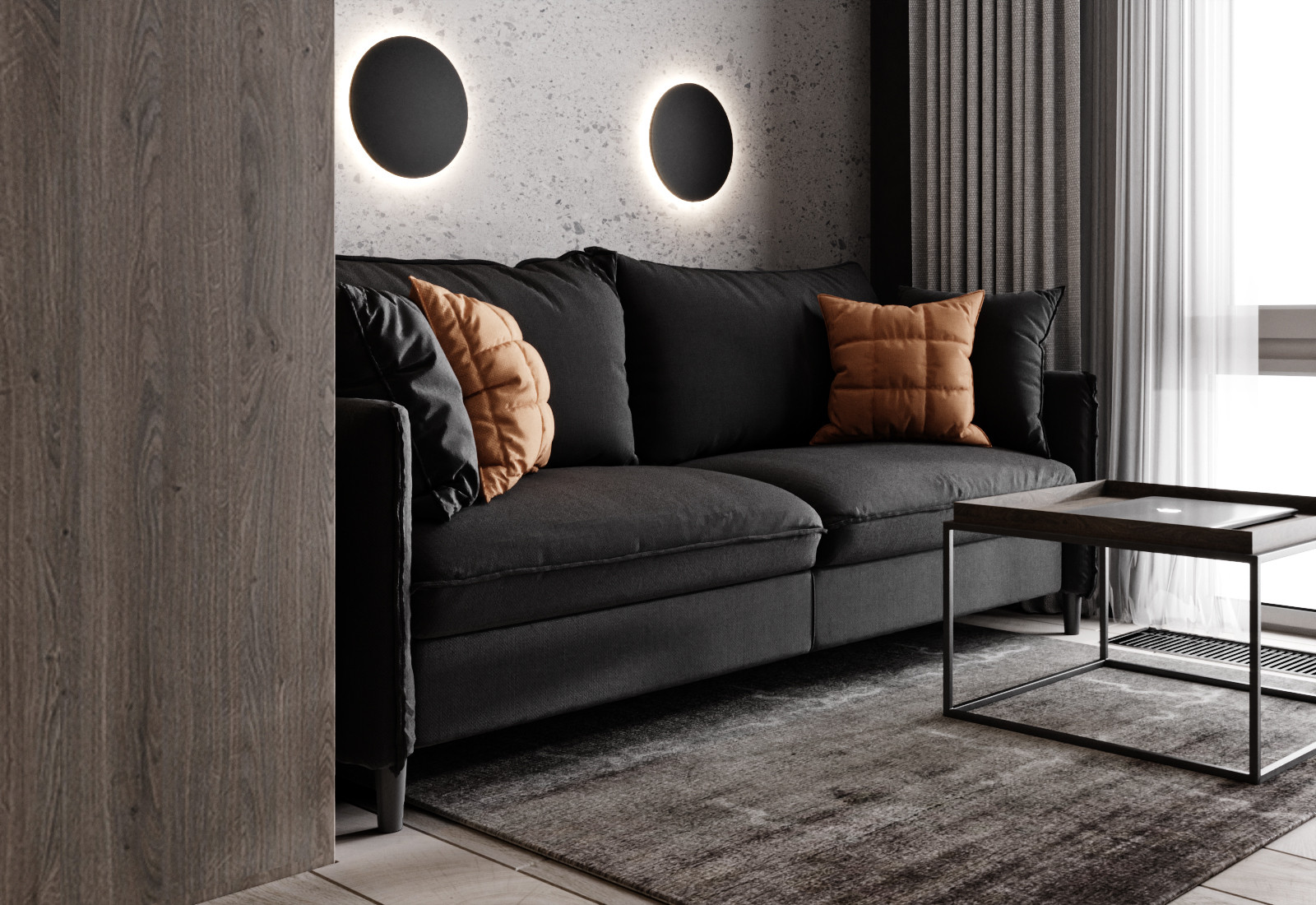 Квартира в темных оттенках