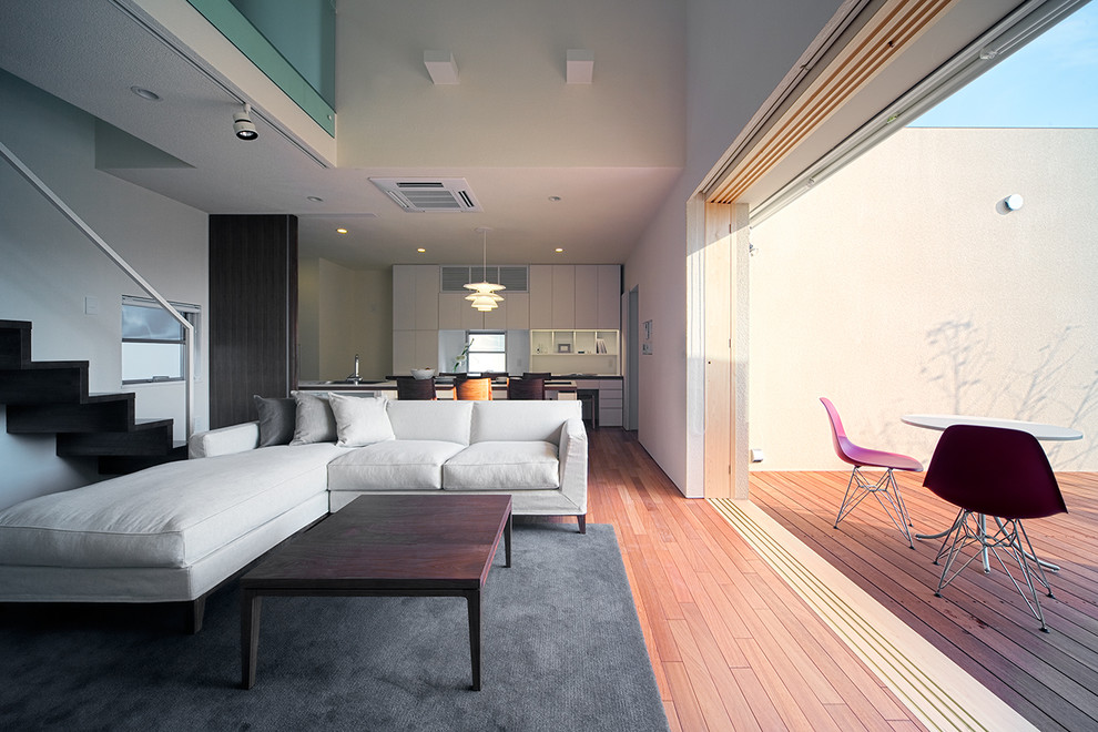 This is an example of a modern living room in Fukuoka.