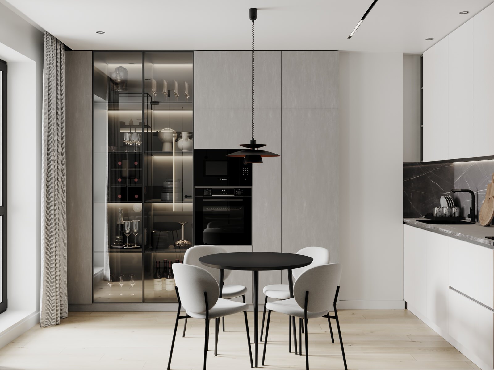 Квартира в серых оттерках. Современный стиль