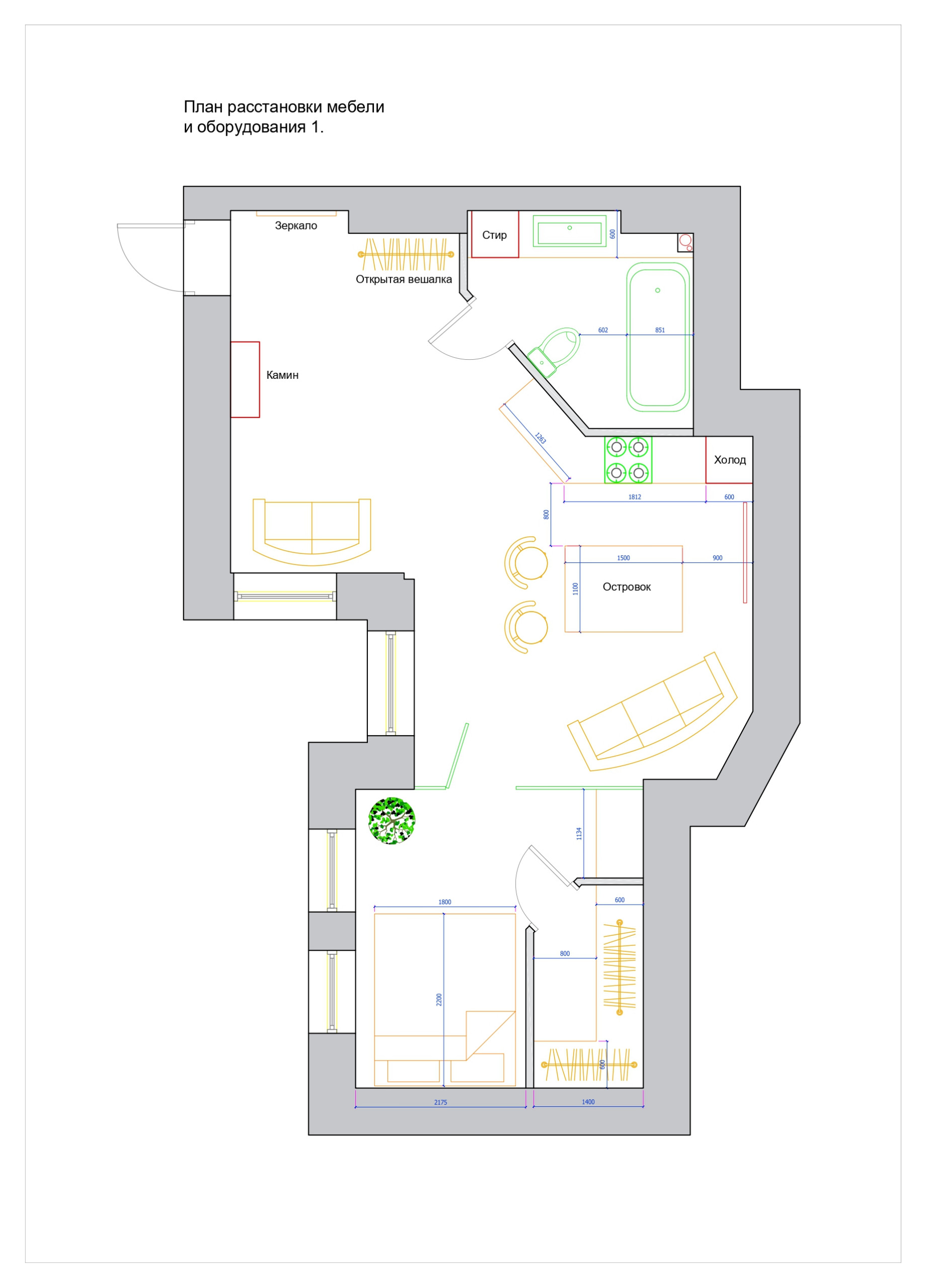 Поиск планировки: Лофт с камином в доме 1905 года | Houzz Россия