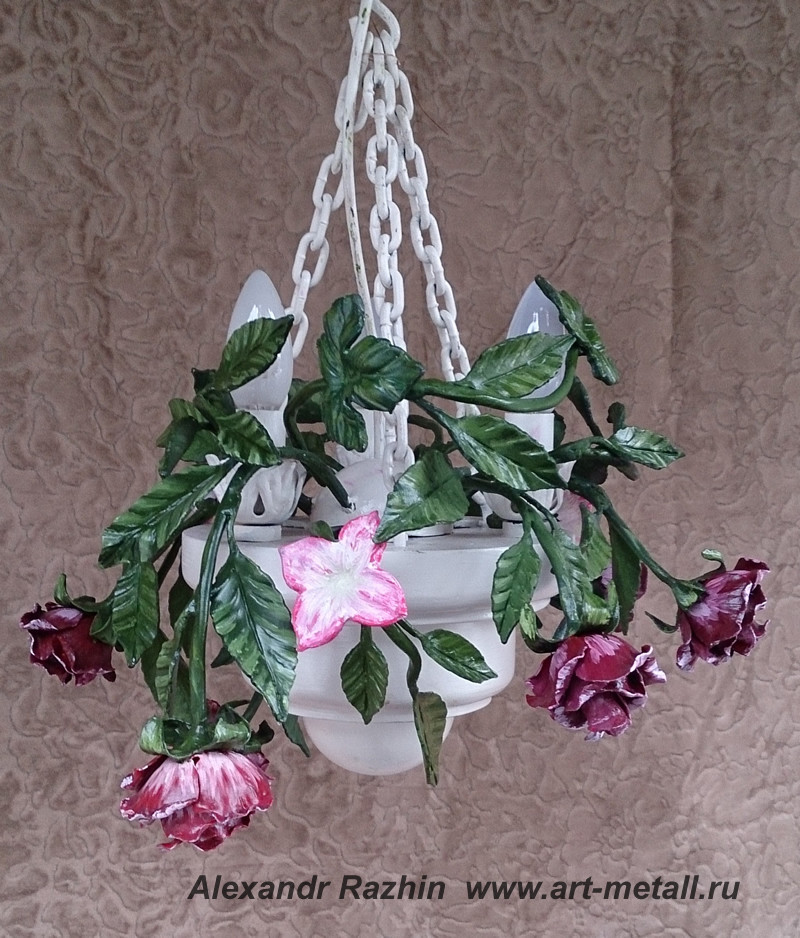 Wrought iron chandelier