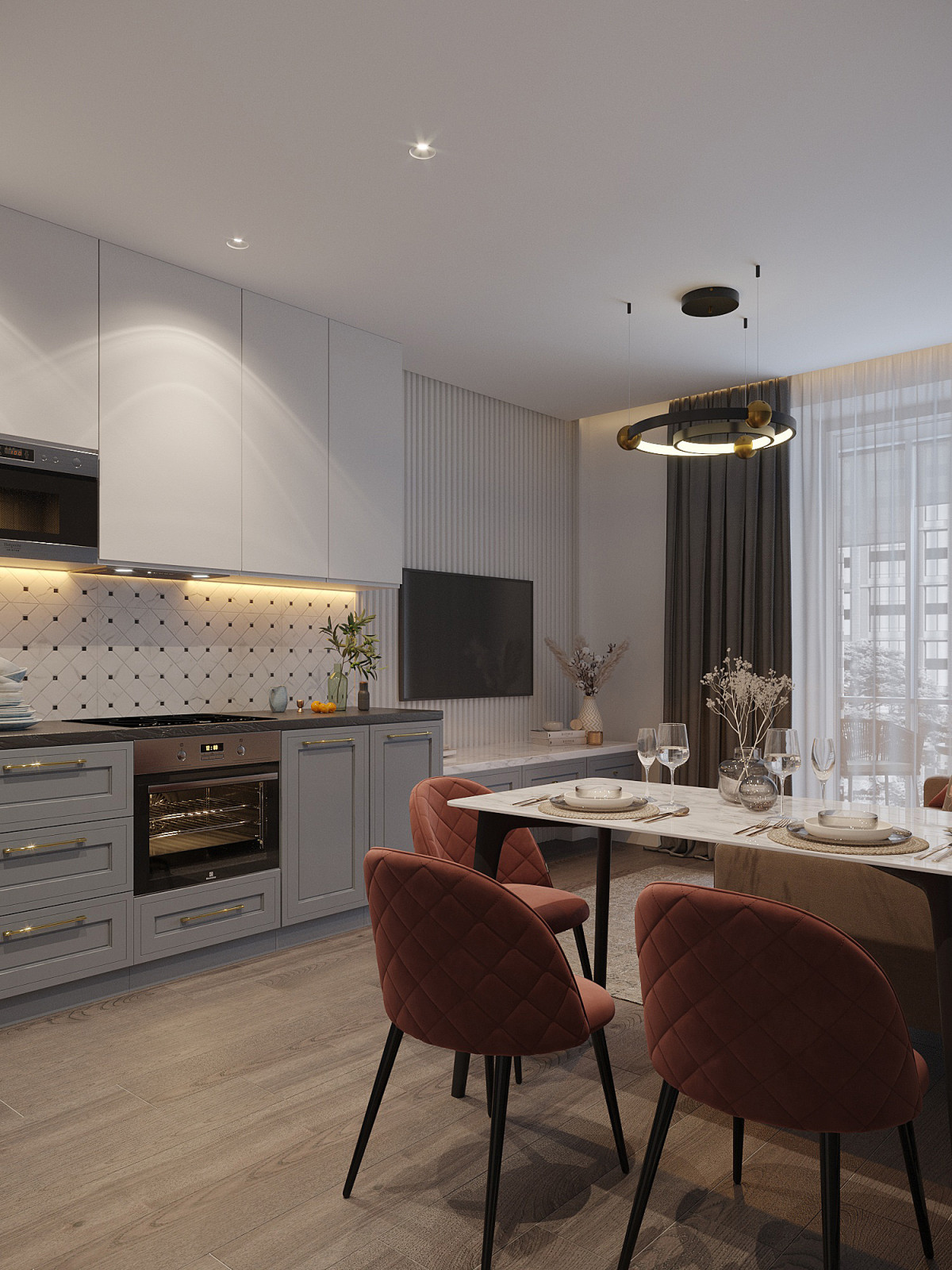 Дизайн  двухкомнатной квартиры