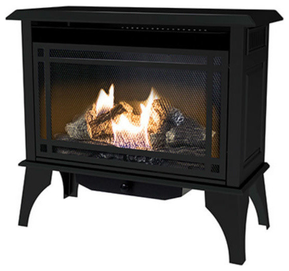 Kozy World® GSD2845 Monterey Vent Free Gas Stove, Black, 30000 BTU
