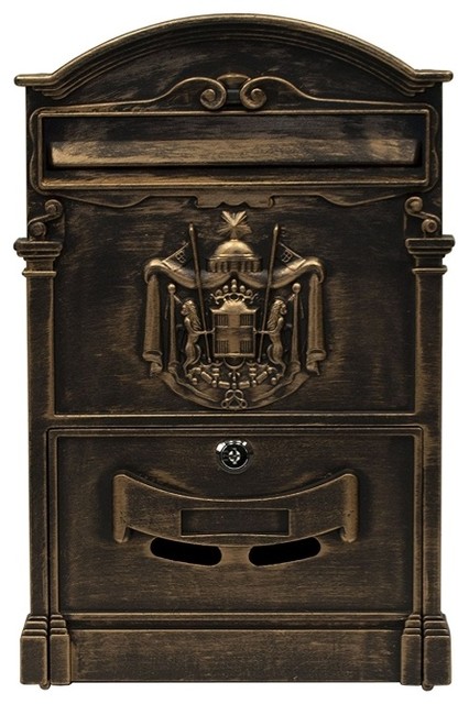 Elegant Wall Mounted Mail Box With Retrieval Door 2 Keys And
