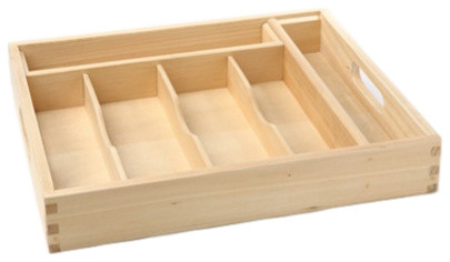 Wood Flatware Tray Contemporary Kitchen Drawer Organizers By