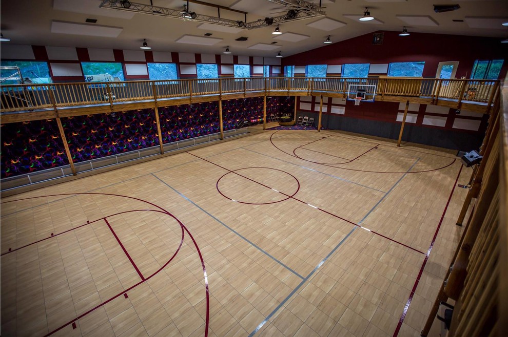 Expansive indoor sport court in Salt Lake City.