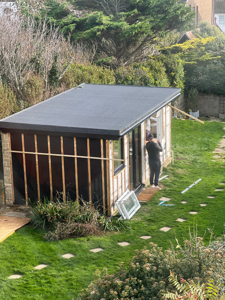 Outbuilding makeover and garden landscaping