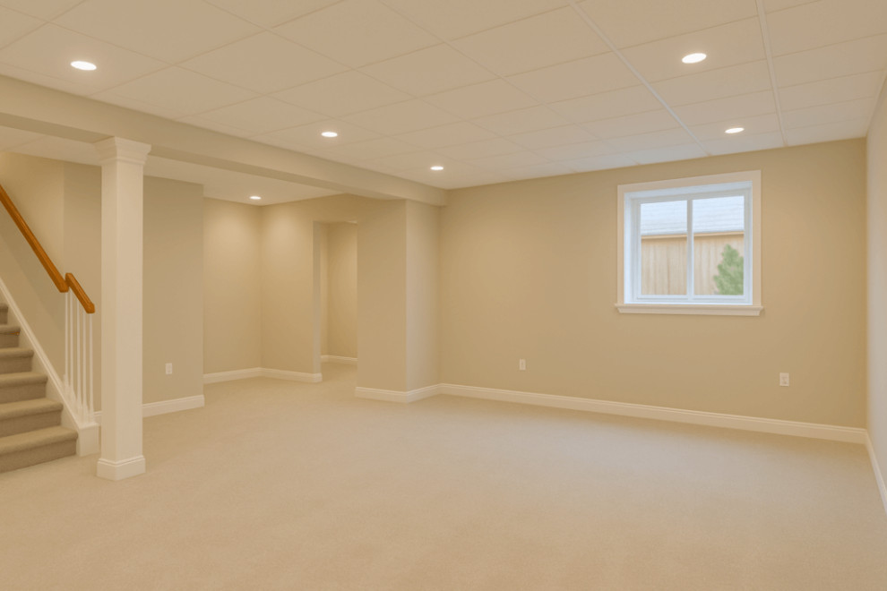 Finished basement renovation in Kanata by Blue Crown Renovations