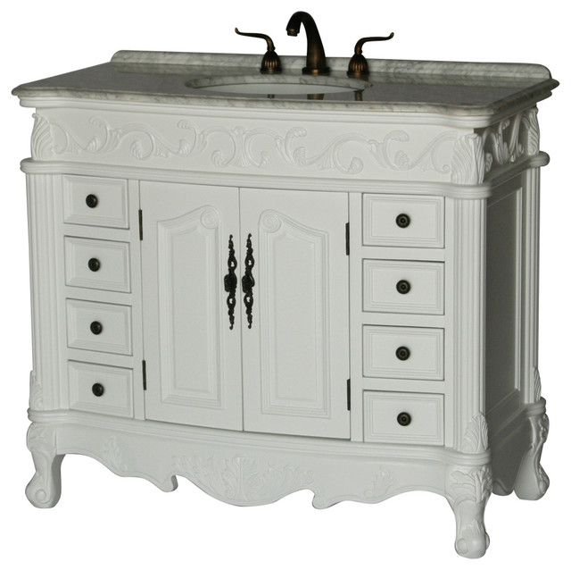 42-Inch Antique Style Single Sink Bathroom Vanity Model 3169-42 WK ...