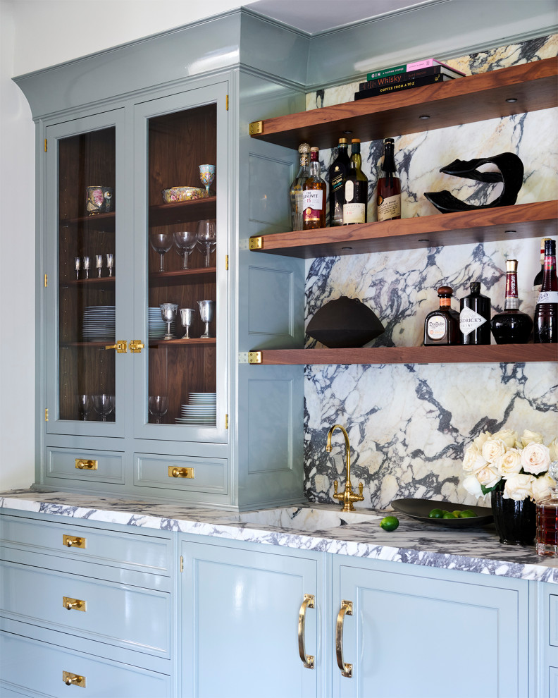 Inspiration for a transitional home bar remodel in Philadelphia