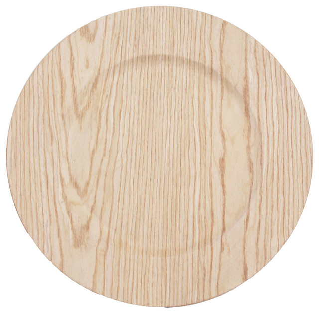 13 Faux Wood Charger Plate Contemporary Plates By 13 Faux Wood Charger Plate