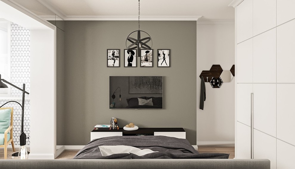 Квартира в современном стиле. Рациональное объединение пространства.