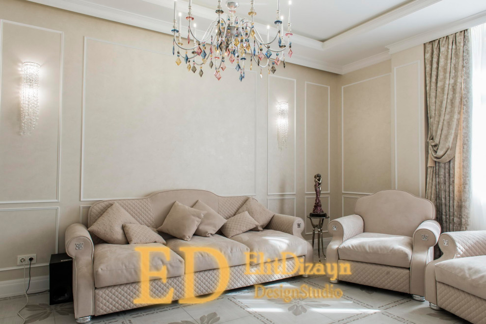 Квартира неоклассика - 1 (кухня-гостиная)