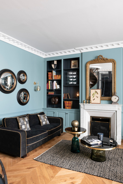 Les soubassements transitional-living-room