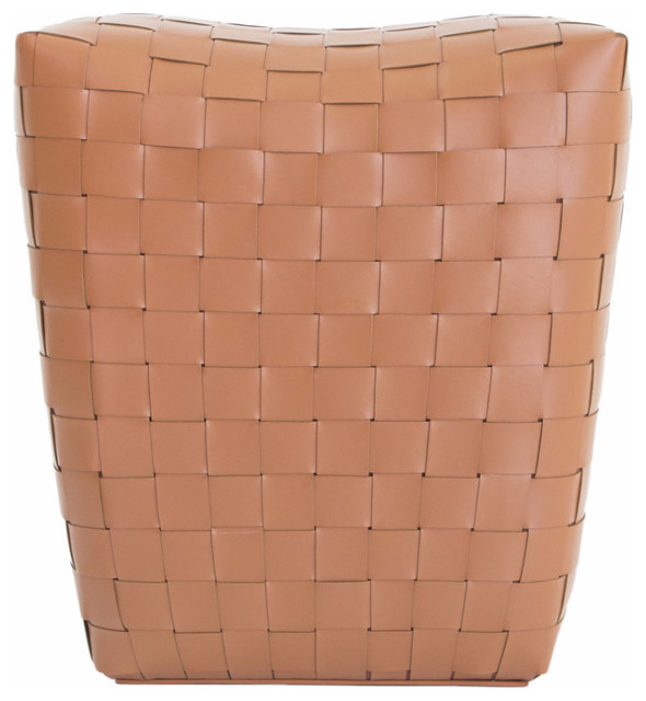 Saddle Leather Pouf - Contemporary - Floor Pillows And Poufs - New York - by Orchids America