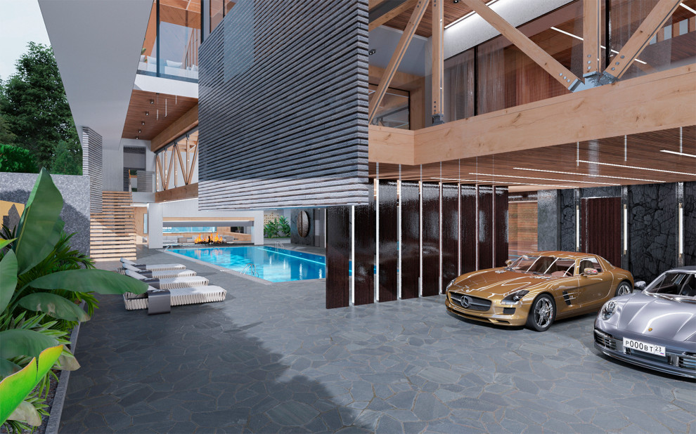 Дом парящий над  рельефом 2700 м2