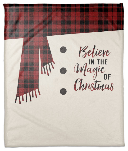 Believe in the Magic of Christmas 50x60 Coral Fleece Blanket