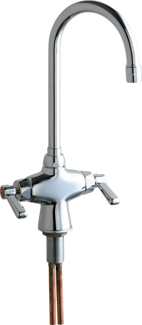 Chicago Faucets 50-AB Commercial Grade 1 Hole Kitchen Faucet - Chrome