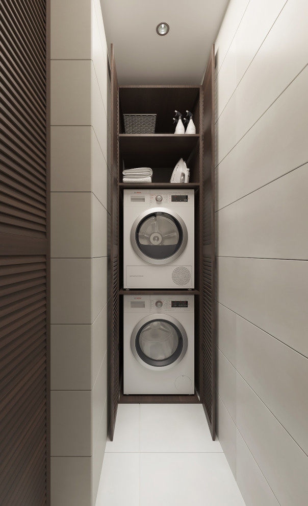 Визуализация постирочной комнаты (ЖК на Октябрьской набережной, Санкт-Петербург)
