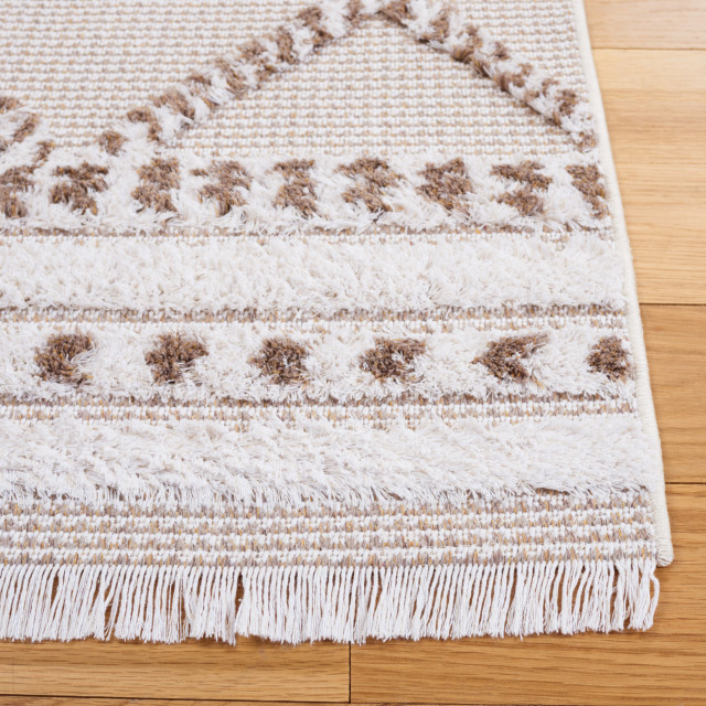 Safavieh Augustine Collection AGT829U - Tappeto con frange in stile bohémien marocchino, 1,8 x 2,5