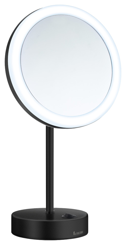 LED Battery Operated MakeUp Mirror Contemporary Makeup Mirrors