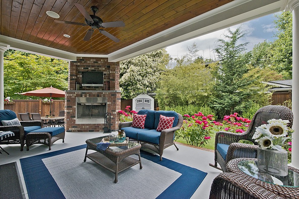 Colonial Home - Traditional - Porch - Seattle - by Architectural ...