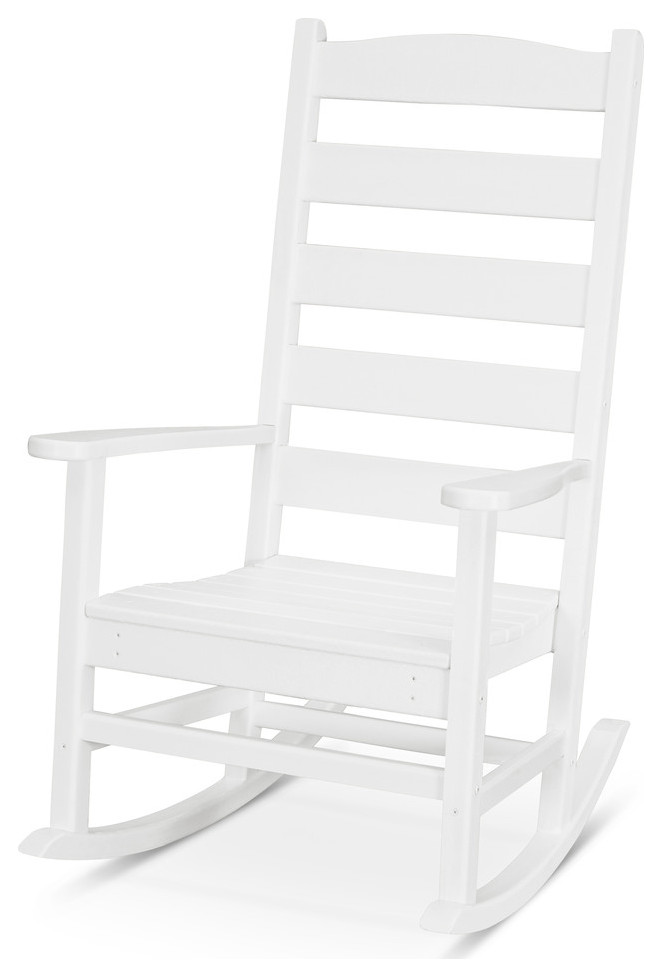 Polywood Shaker Porch Rocking Chair, White
